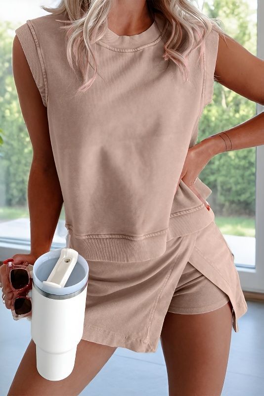 Conjunto de Dos Piezas Casual con liso - Azul