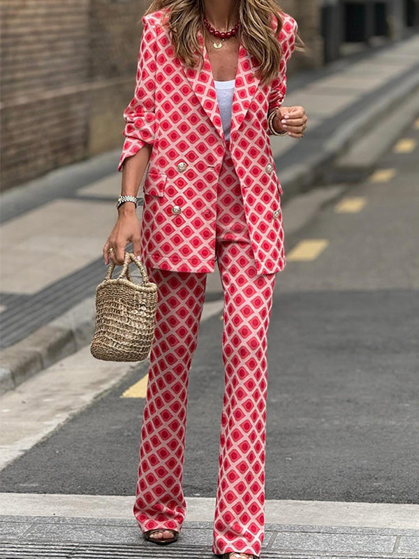 Conjunto de Dos Piezas Estampado de Moda