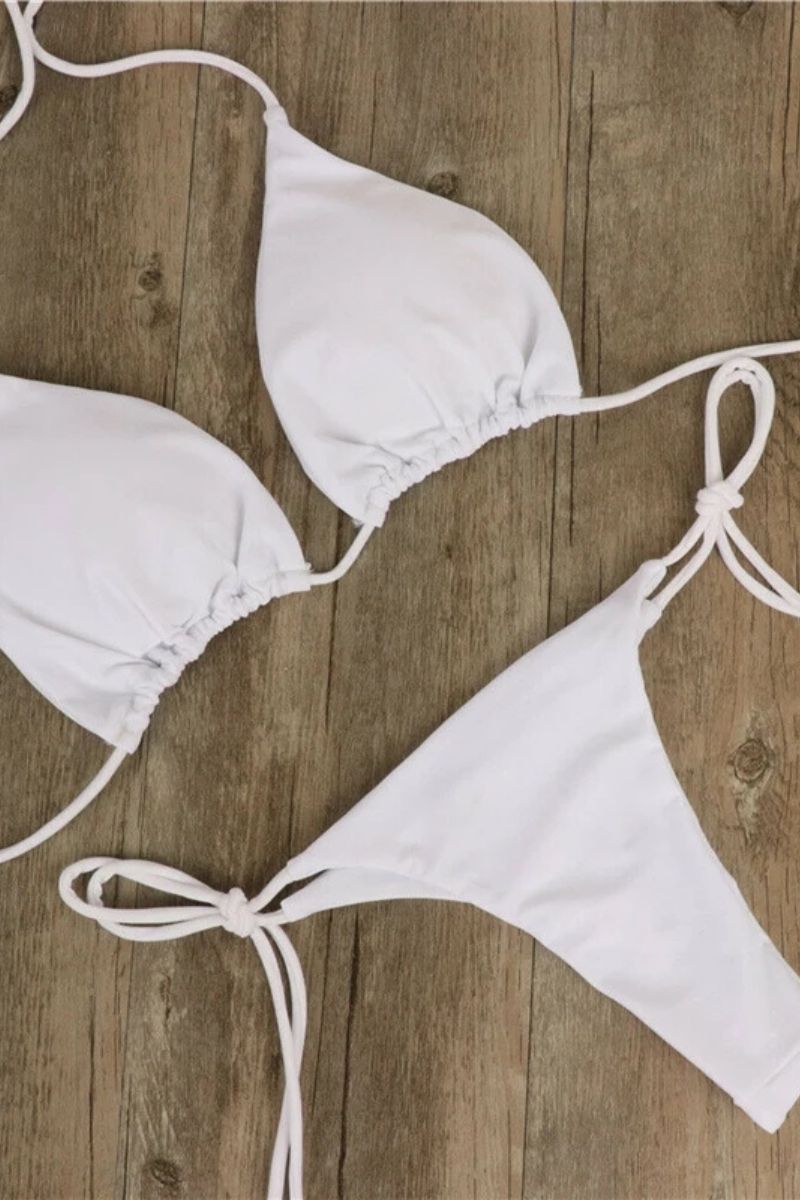 Bañador Sexy con encaje - Blanco