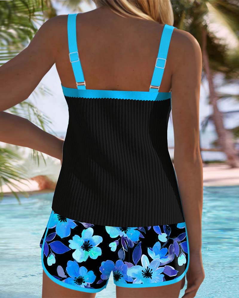 Βαλέρια | Κομψό Tankini με Φλοράλ Σορτς