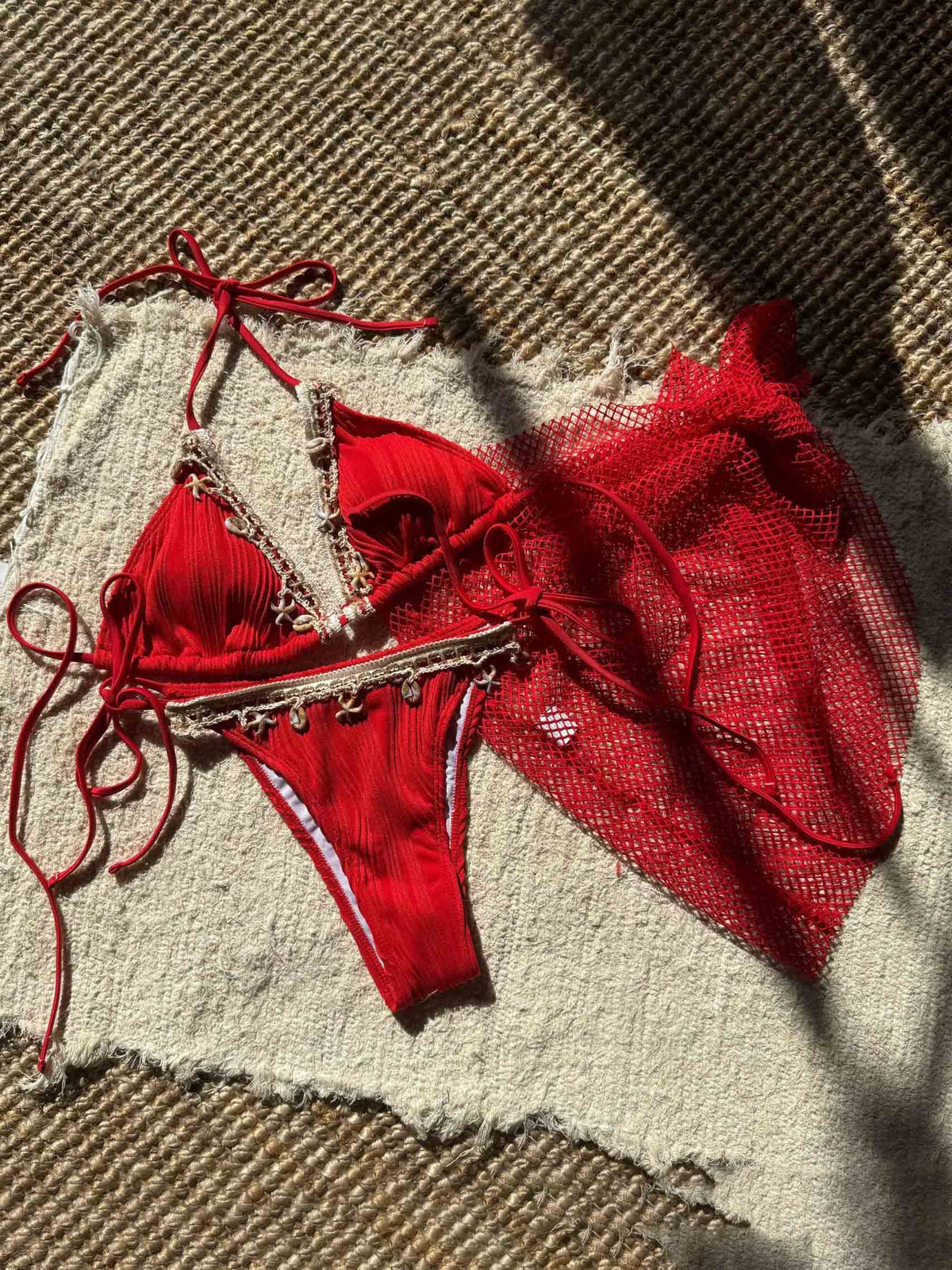 Bikini Sexy con tul - Rojo