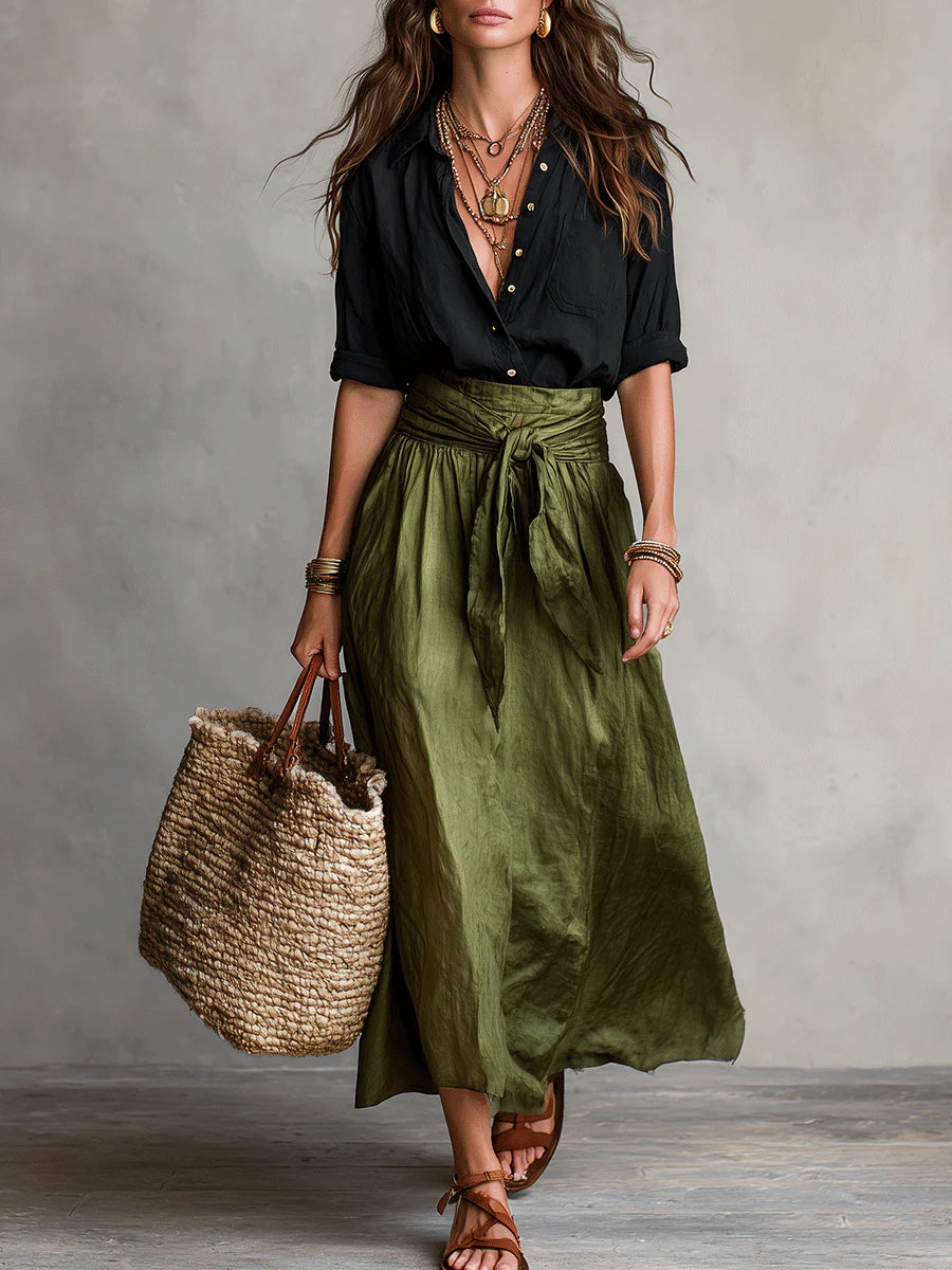 Conjunto de Dos Piezas - Negro y Verde