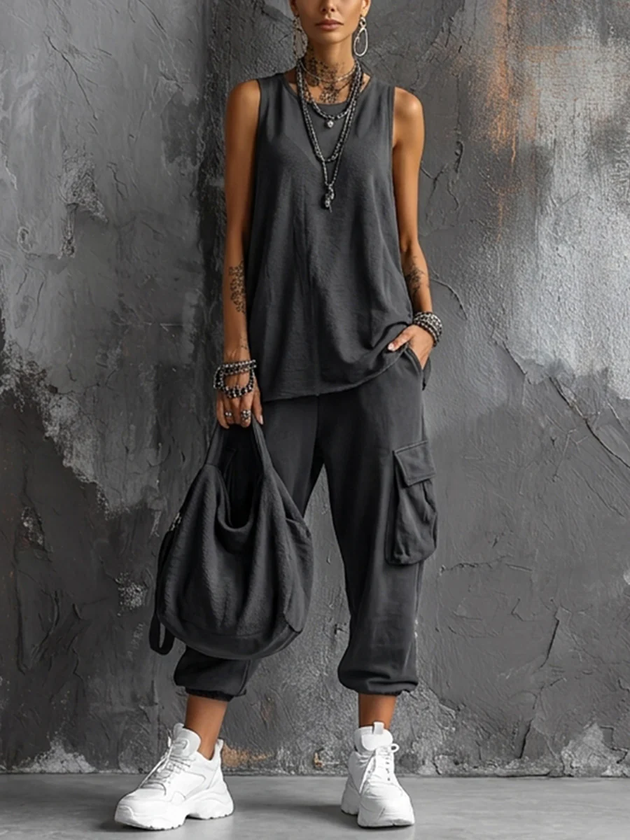 Conjunto Casual - Gris Oscuro