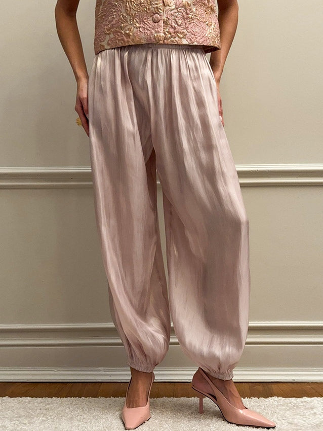 Pantalón Corte Holgado - Rosa