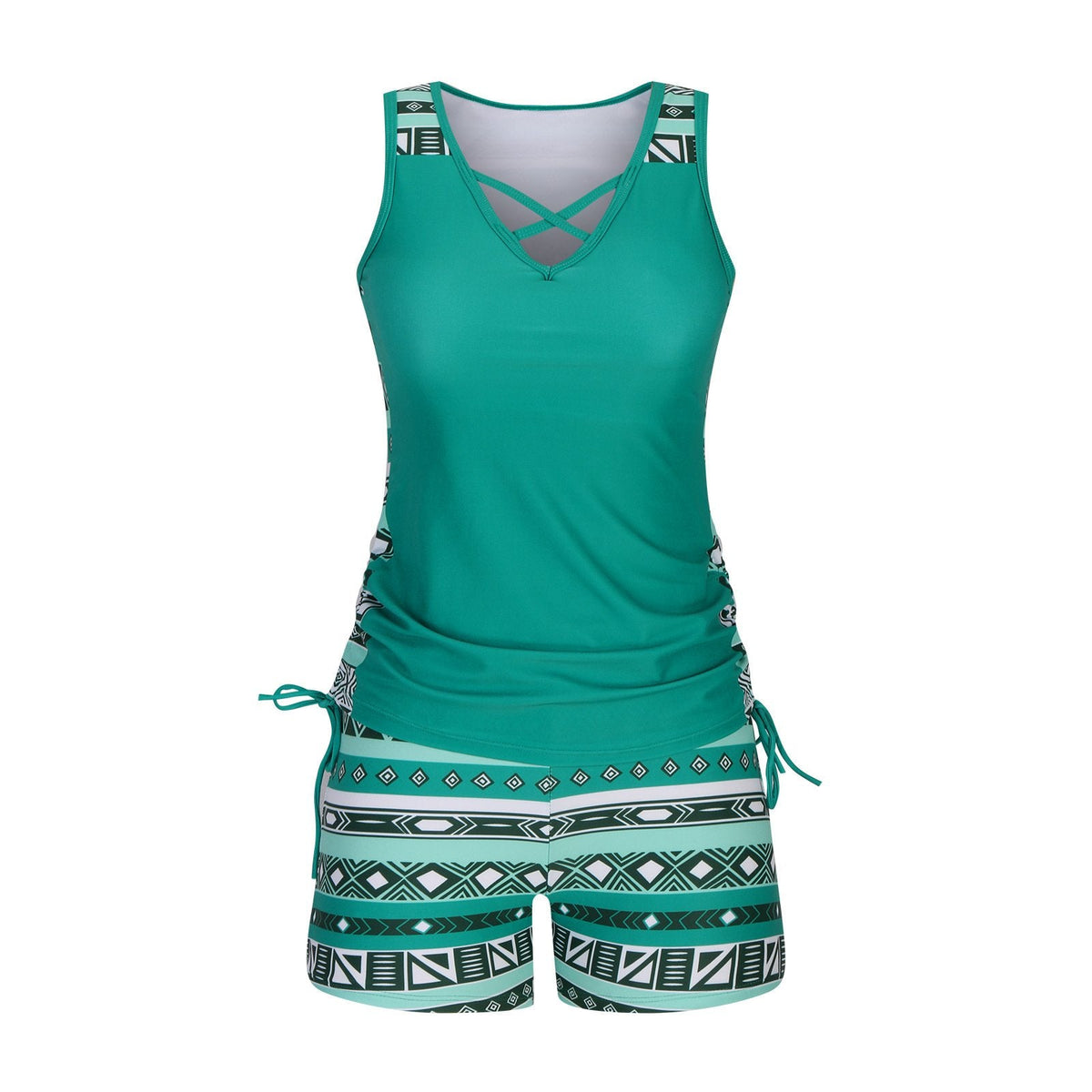 Bañador Boho con estampado - Azul Marino