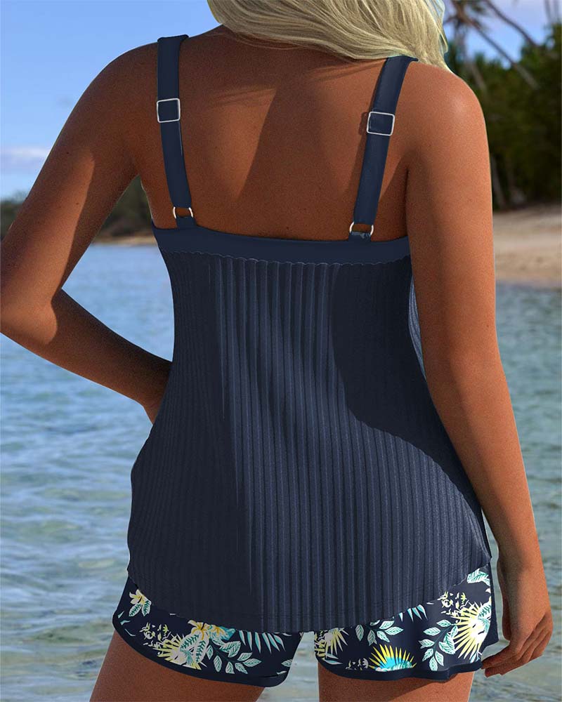 Κάρλα | Tankini με Ρίγες και Σορτς Παραλίας