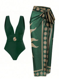 Bañador Vintage con estampado - Verde