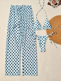 Bikini Playa con lunares - Azul Claro