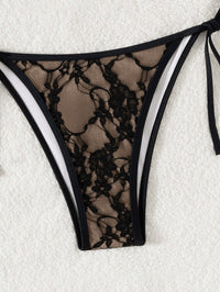 Bikini Sexy con espalda descubierta y encaje - Rosa