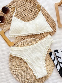 Bikini Sexy Beige con plisado - Beige