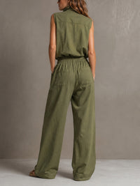 Conjunto Sin Mangas con pierna ancha - Verde