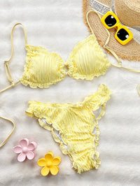 Bikini Minimalista con encaje - Amarillo