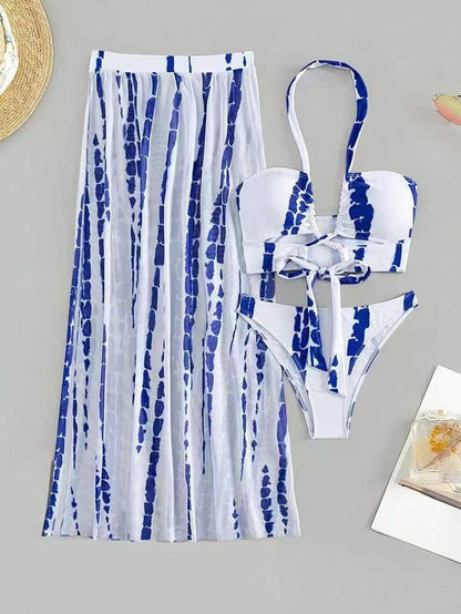 Bikini Sexy con transparente - Azul