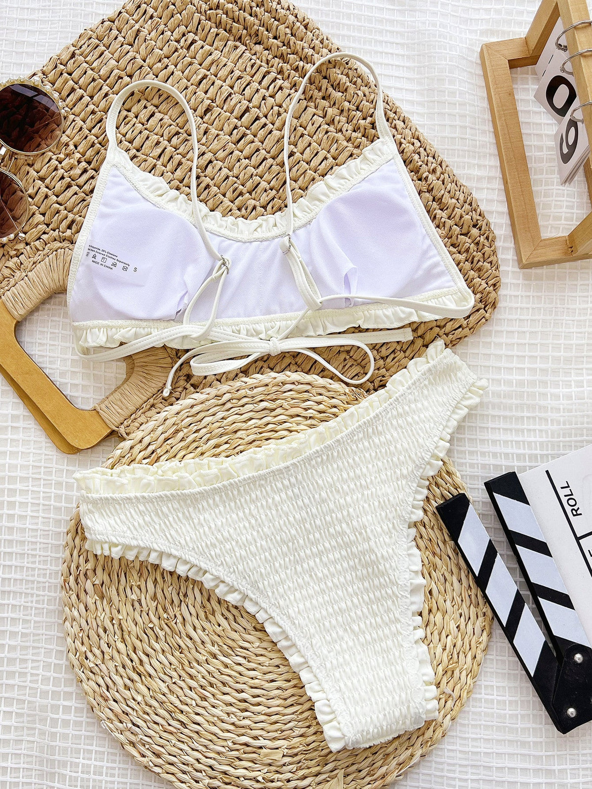 Bikini Sexy Beige con plisado - Beige