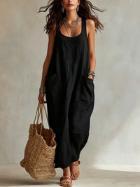 Vestido Largo Casual con bolsillo - Blanco