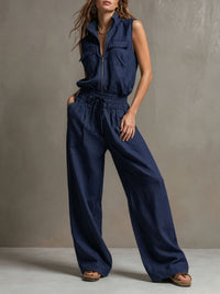 Conjunto Sin Mangas con pierna ancha - Verde