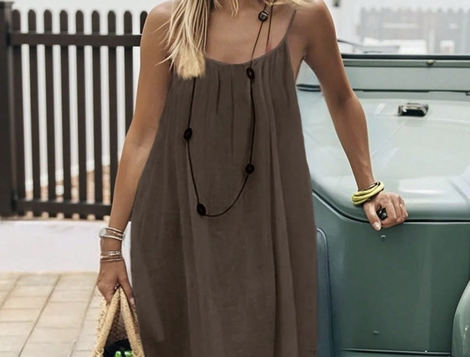 Minivestido con seda, espalda abierta y liso - Blanco