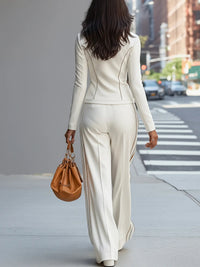 Conjunto Blanco con pierna ancha - Blanco