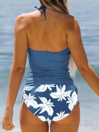 Bañador Azul con escote halter - Azul