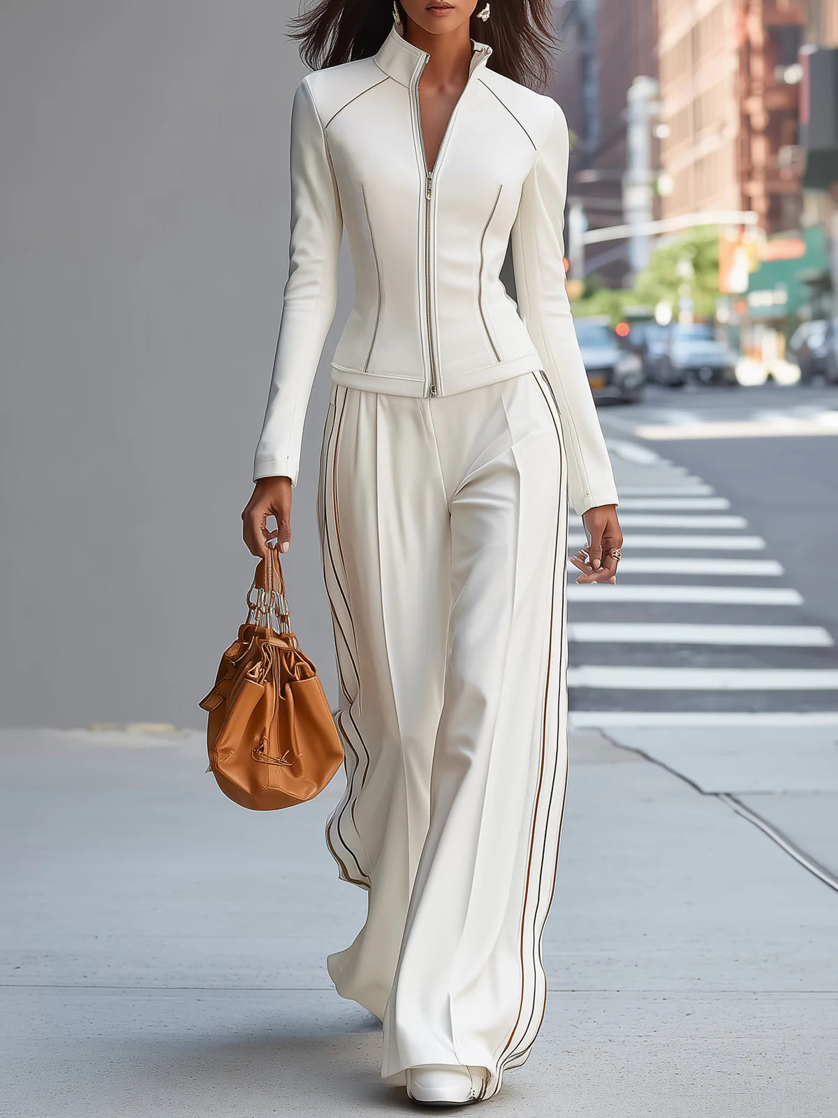 Conjunto Blanco con pierna ancha - Blanco