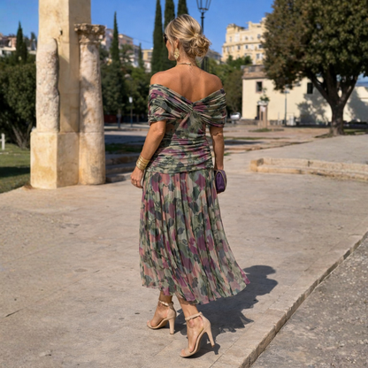 Vestido largo MIKAELA en Azul Oscuro