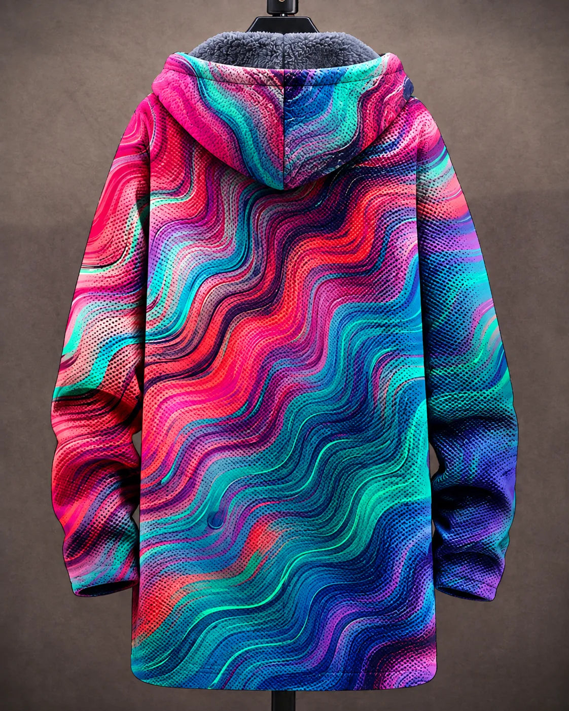 Serena Vibrant Wave Hooded Jacket - back