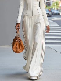 Conjunto Blanco con pierna ancha - Blanco