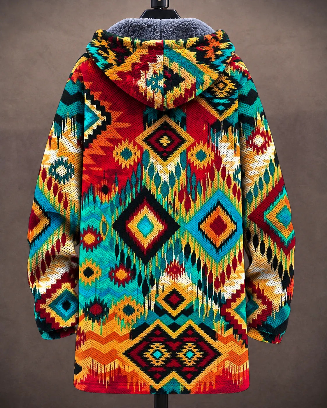Paloma Vibrant Mosaic Hooded Jacket - back