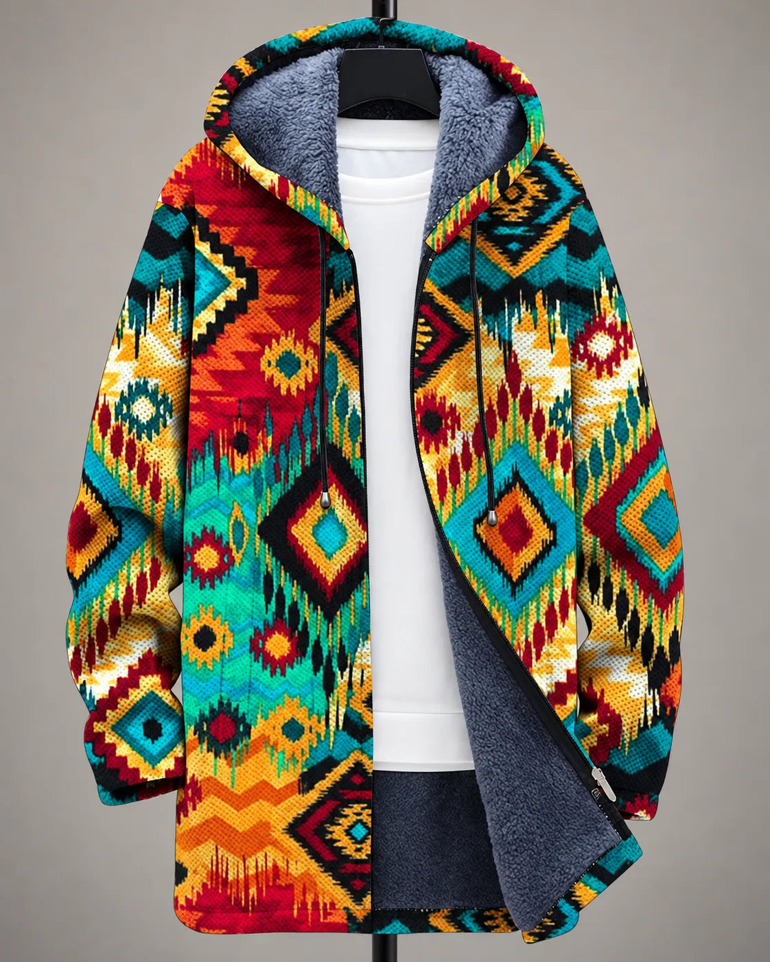 Rosalie Botanical Sketch Hooded Jacket - Desert Fiesta