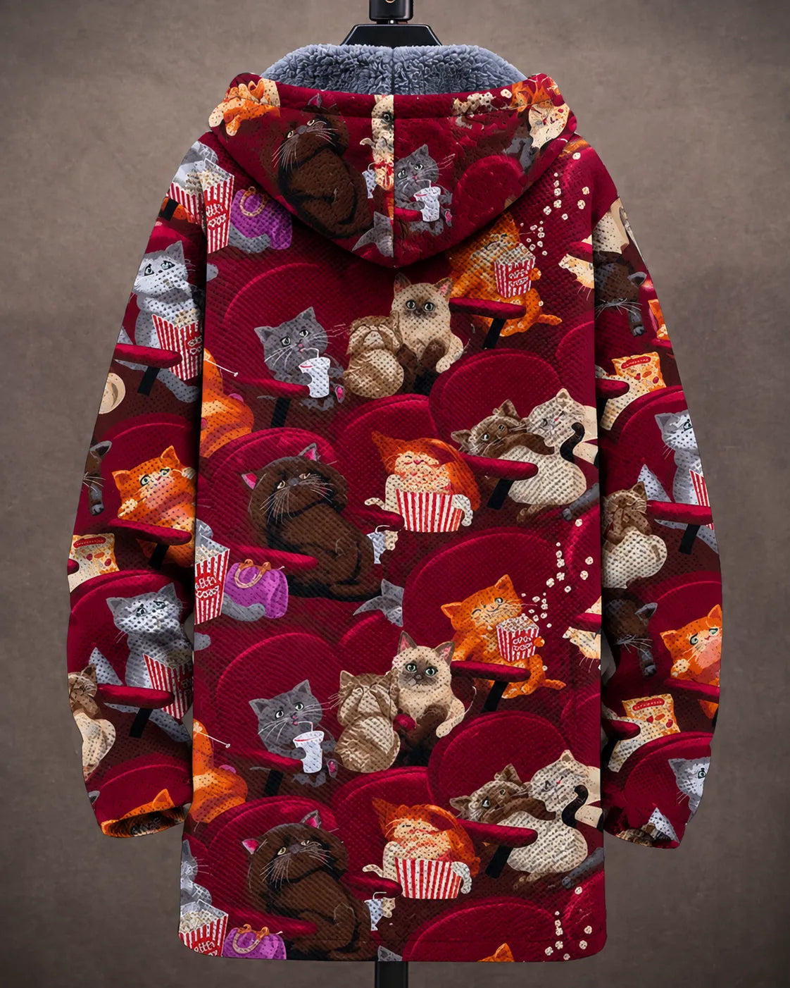 Delilah Cinema Cats Hooded Jacket - back