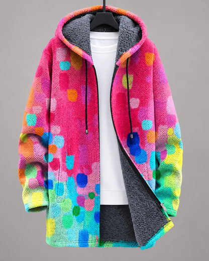 Rosalie Confetti Bloom Hooded Jacket - Candy Confetti