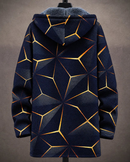 Celestine Geometric Hooded Jacket - back