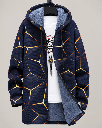 Rosalie Confetti Bloom Hooded Jacket - Midnight Gold