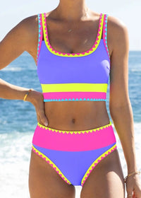 Bikini con contraste - Rojo