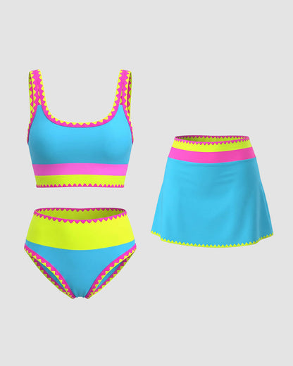 Bikini con contraste - Rojo