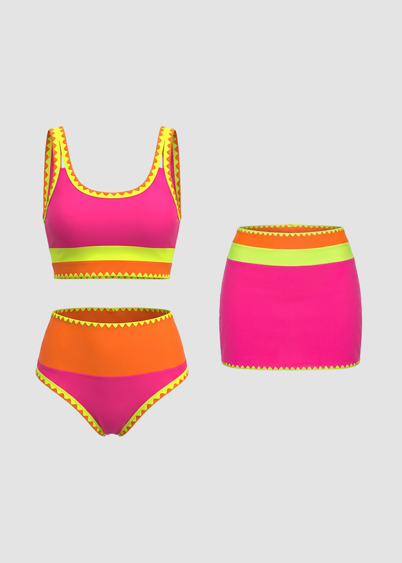 Bikini con contraste - Morado