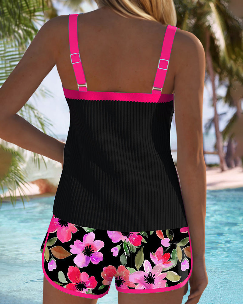 Βαλέρια | Κομψό Tankini με Φλοράλ Σορτς