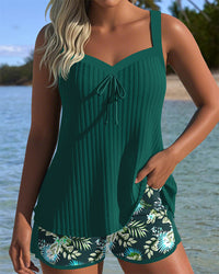 Κάρλα | Tankini με Ρίγες και Σορτς Παραλίας