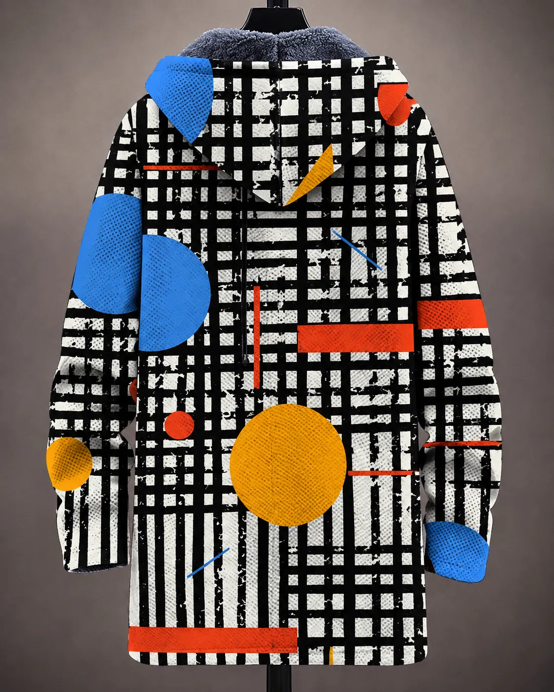 Celeste Modern Art-Print Hooded Jacket - back