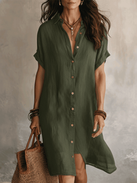 Vestido Casual Boho Corte Holgado - Blanco