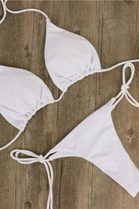 Bañador Sexy con encaje - Blanco