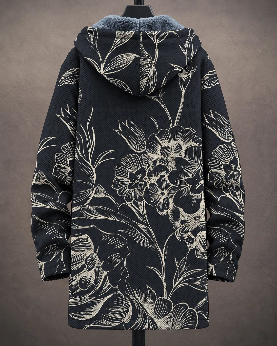 Rosalie Botanical Sketch Hooded Jacket - back