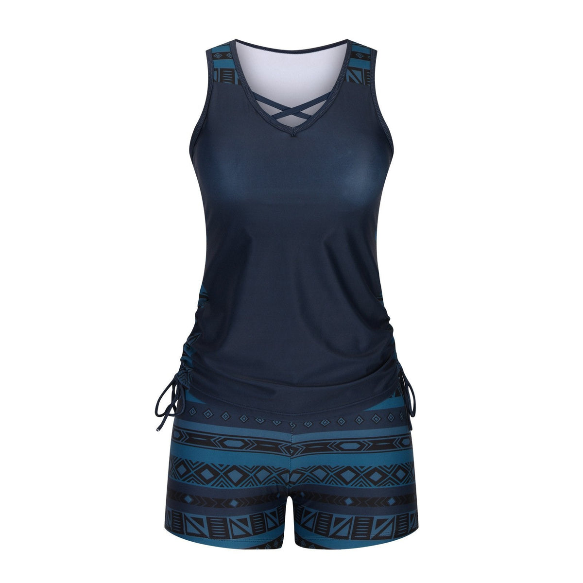 Bañador Boho con estampado - Azul Marino