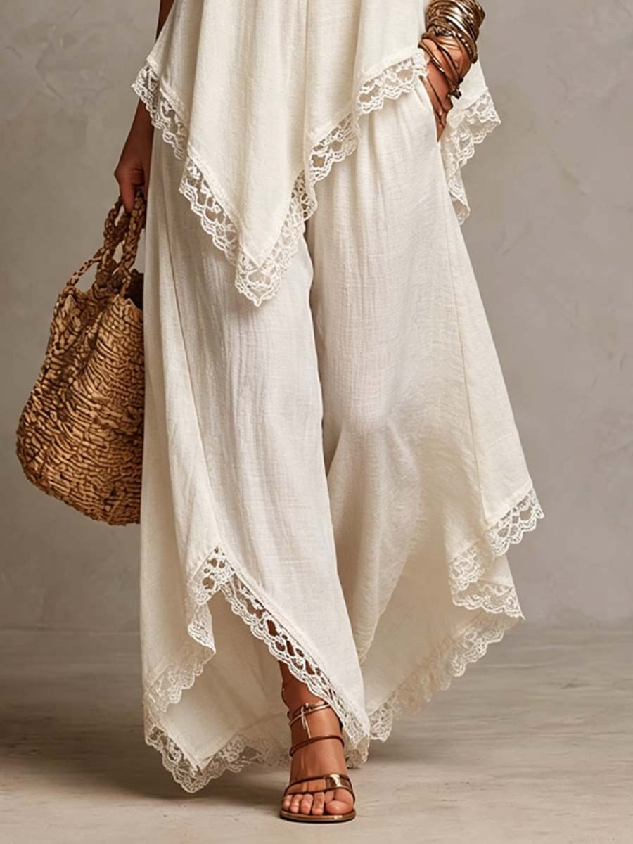 Conjunto Blanco con encaje - Blanco