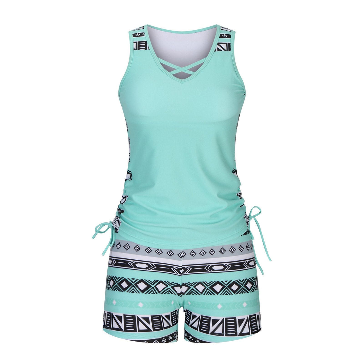 Bañador Boho con estampado - Azul
