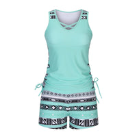 Bañador Boho con estampado - Azul