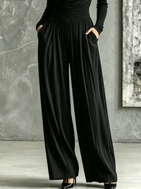 Conjunto Elegante Negro Tiro Alto con escote halter - Negro