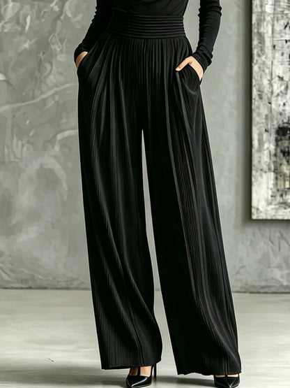 Conjunto Elegante Negro Tiro Alto con escote halter - Negro