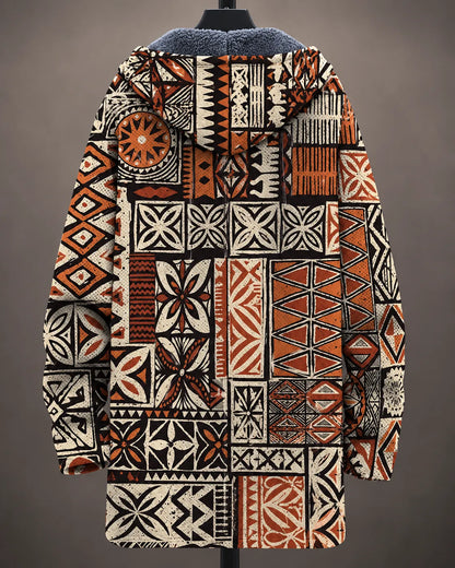 Serena Mosaic Art Hooded Jacket - back