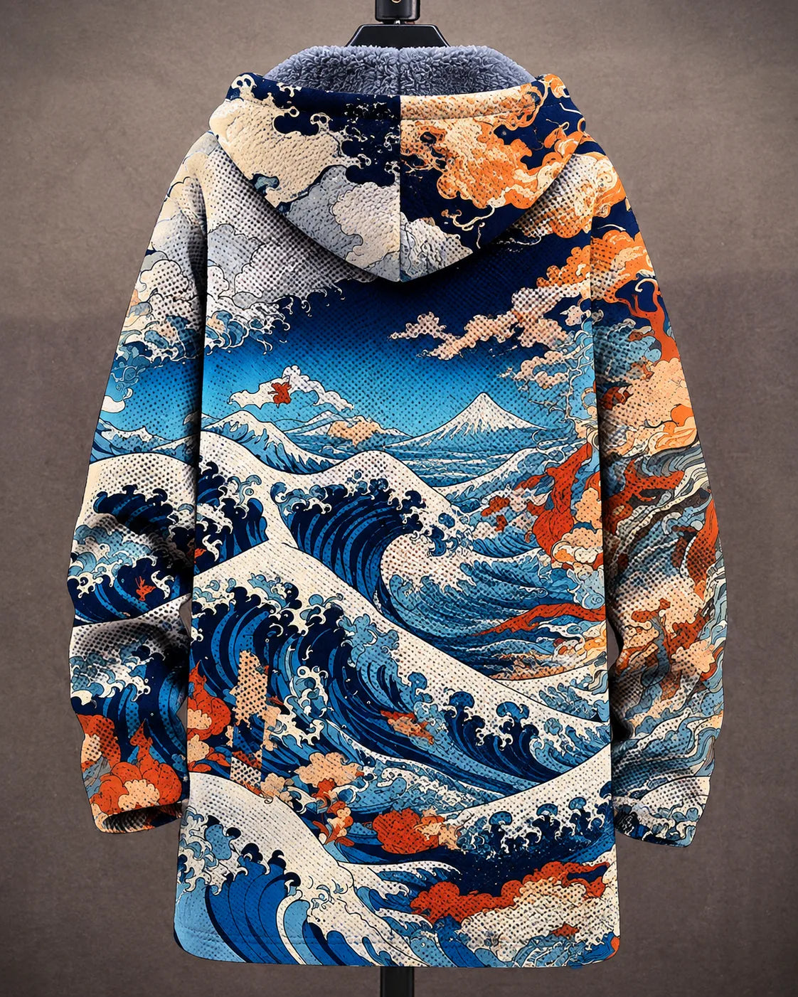 Celeste Ocean Art Hooded Jacket - back